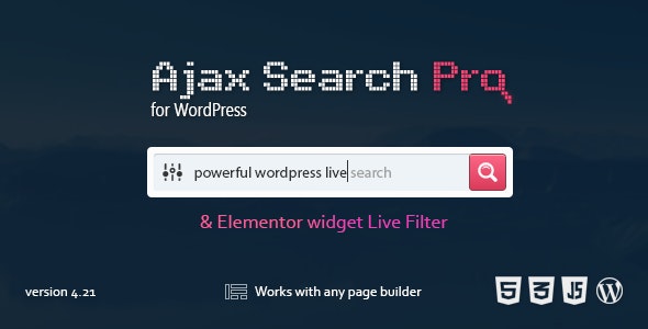Ajax Search Pro v4.21 - WordPress Live Search