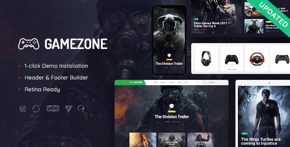 Gamezone v1.1.1 NULLED - șablon pentru blogul de joc și magazin pe WordPress