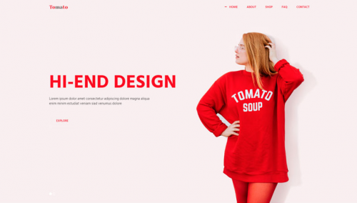 Șablon de site web pentru magazinul de îmbrăcăminte 2021, adaptabil